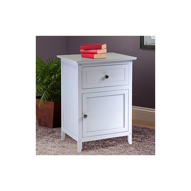 Winsome Eugene Accent Table, 18.90"W x 14.96"D x 25"H, White