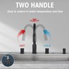 Tohlar 4 Hole Kitchen Faucet, Brushed Gold Kitchen Faucet with