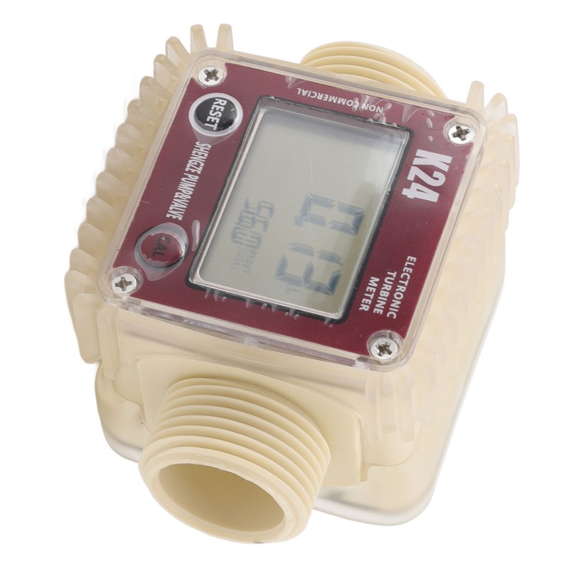 Digital Turbine Flow Meter 20BAR High Accuracy LCD Display G1