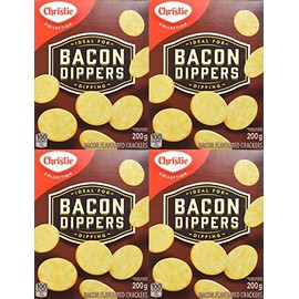 Christie Bacon Dippers Crackers, Ideal for Dipping, 200g/7.05 Ounces Pack of 4