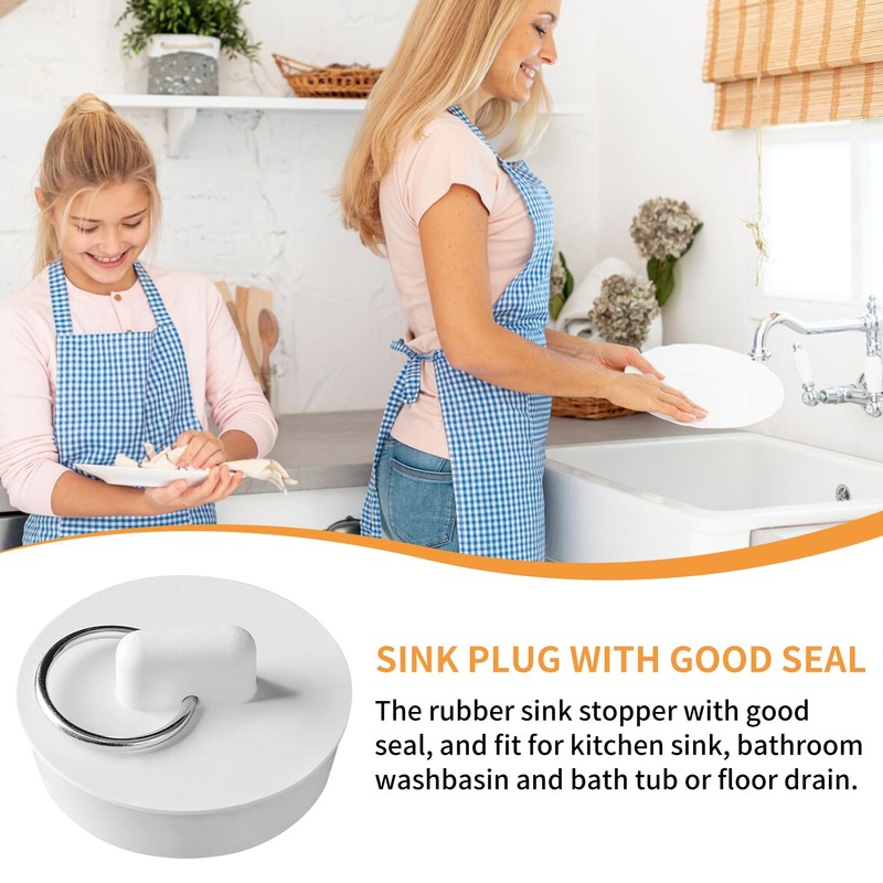 Rubber Bath Plugs, 5 PCS Drain Stopper Sink for Bathtub