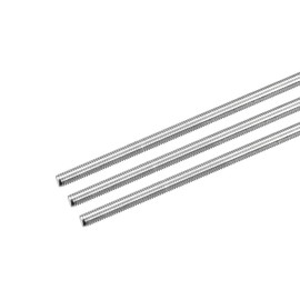 sourcing map Fully Threaded Rod M5 x 300mm 0.8mm Thread Pitch 304 Stainless Steel Right Hand Threaded Rods Bar Studs 3 Pack