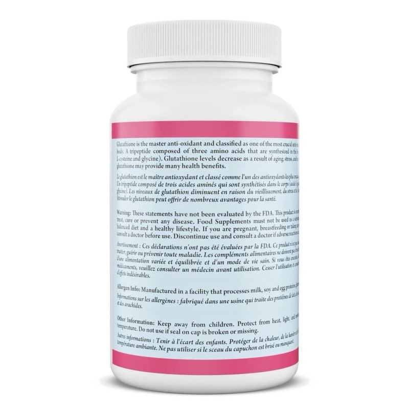BeShiny L-Glutación Píldoras Blanqueadoras Piel 1000mg Suplemento Antioxidante Anti