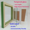 ZXT-parts 5x5 Picture Frame Wood with Mat 4x4 Opening. Tempered