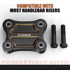 NICECNC Orange Handlebar Riser Pull Back Plate Aluminium Handlebar Displacement
