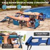 FUNDANGO 4 in 1 Tanning Chair with Face Hole, Beach