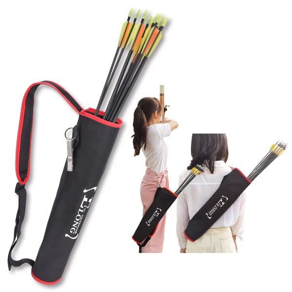 Elong Archery Quiver Back Arrow Quiver Holder Adjustable Compound Recurve