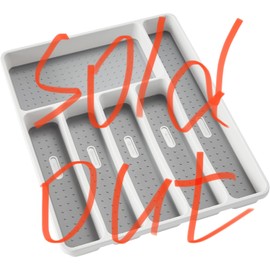 oridom Kitchen Silverware Drawer Organizer and Storage Bamboo Wood Cooking Utensil Holder Cutlery Knife Jewelry Spice Rack Spoon Fork Multi Cabinet Organization Bathroom Counter Expandable White