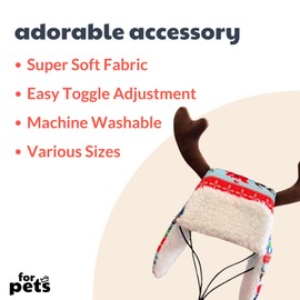 Huxley & Kent Pet Hat | Ugly Sweater Antler (Small) | Fun Christmas Holiday Hat for Dogs/Cats | Cute, Comfortable and Fun | SnugFit Strings for Best Fit