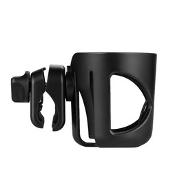 New Cup Holder Fits Most Rollators, Medline, etc. (Maximum Handle Width 1.7”) Strong Secure Fit. 360 Degrees Rotatable. Anti-Shake (Black)