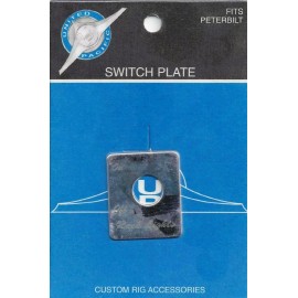 United Pacific (UP) UP Toggle Switch Plate for Peterbilt Rack Light Stainless Steel Etched #48462