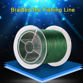 GLOGLOW Geflochtene Angelschnur 300m PE Geflochten 4 Stränge Super Starke Angelschnüre Multi-Filament Fisch Seil Schnur Grün(5)