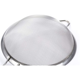 GWHOLE Powder Sifter, Strainer, Confectionery Colander, Stainless Steel, Mesh 0.04 inch (1 mm), Diameter 0.2 inch (7/12/18 cm), Set of 3