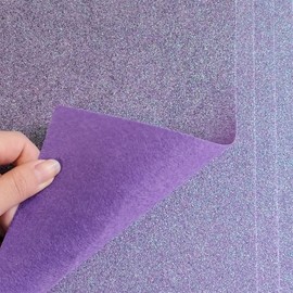 Jtnohx Glitter Felt, 10 Pieces Glitter Fabric for Crafts, 20 x 30 cm Felt for Crafts, Glitter, Felt Glitter Square for Party, Project, Holiday, Festival (Purple)