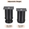 SUMNACON 8 Pcs Stainless Steel Furniture Legs Cabinet Legs, Black