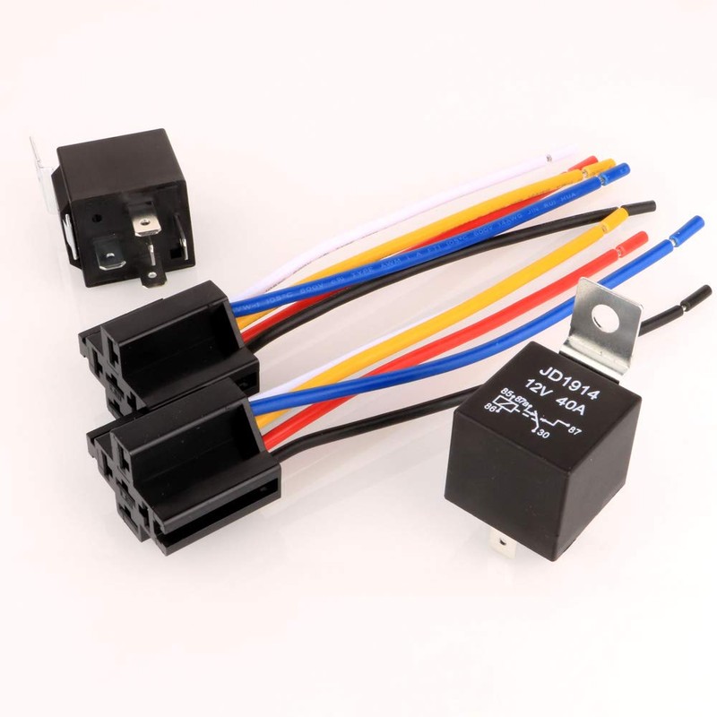 Kiligen Car Motor 12V 40A Heavy Duty Relay 5Pin Fuse