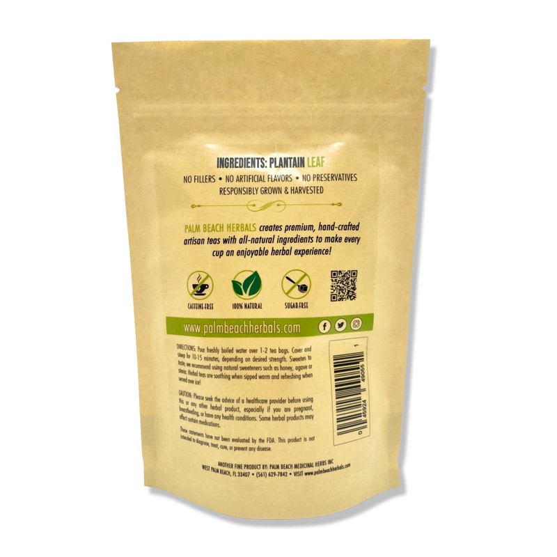 Palm Beach Medicinal Herbs - Plantain Leaf Tea - Pure