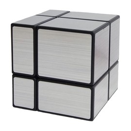 Mirror Cube 2x2x2 Speed Cube 2x2 Magic Cube Puzzle for Kids & Adults (2 Level Silver)