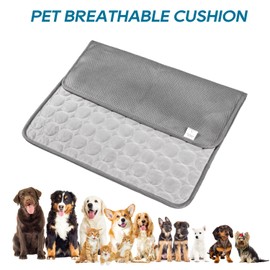 Cooling Mat Dogs, Pet Cooling Mat, Dog Cooling Mat for Dogs and Cats, Self-Cooling Mat for Pets, Summer Pet Ice Pad, Abrasion and Bite Resistant, Natural Cooling, Outdoor and Car (Grey 100 x 70 cm)