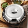 WOONEKY 2Pcs Stainless Steel Food Covers for Steak Oilproof Dish