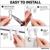 60Pcs Stainless Steel Curtain Track Hooks Rollers for Ceiling