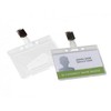 Q-Connect Rigid Credit Card Sized Name Badge Holder and Clip
