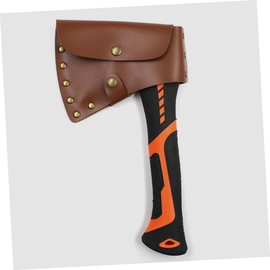 Operitacx Pack of 2 Axe Protection Log Camp Small Case for Split Axe Axe Cover Axe Handle Axe Covers Garden Axe Hatchet Garden Axe Protection Bushcraft Hatchet Light Brown Leather
