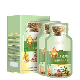 YG LianKai Natural Plant Hair Dye, New Botanical Bubble Hair Dye 20ml 10Packs/Box, Pure Plant Extract for Grey Hair Color Bubble Dye, Color Conditioner Shampoo (Natural Black)