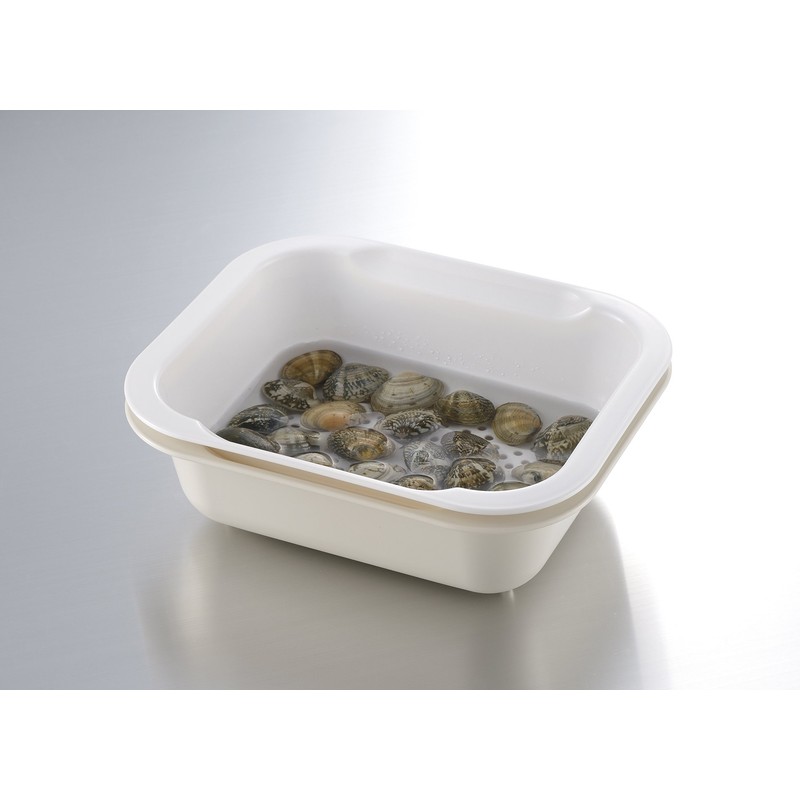 Richell Rectangular Colander & Vat, With Lid