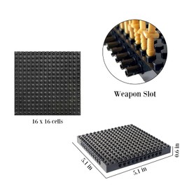 Yunova 16 x 16 Building Base Plate for Classic Building Blocks - ABS Plastic Building Plate with Snap-Fit Extension - Educational & Exhibition Platform for Children and Adults