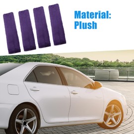 A ABSOPRO Car Seat Belt Protector Pads Shoulder Strap Seatbelt Soft Comfort Covers Universal Plush Purple (Set of 4)