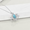 YFN Moonstone Necklace for Women Sterling Silver Lotus Flower Pendant