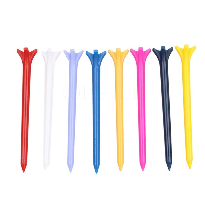 50x Golf Tees Zero Friction 70mm Assorted Colors Plastic Wedge