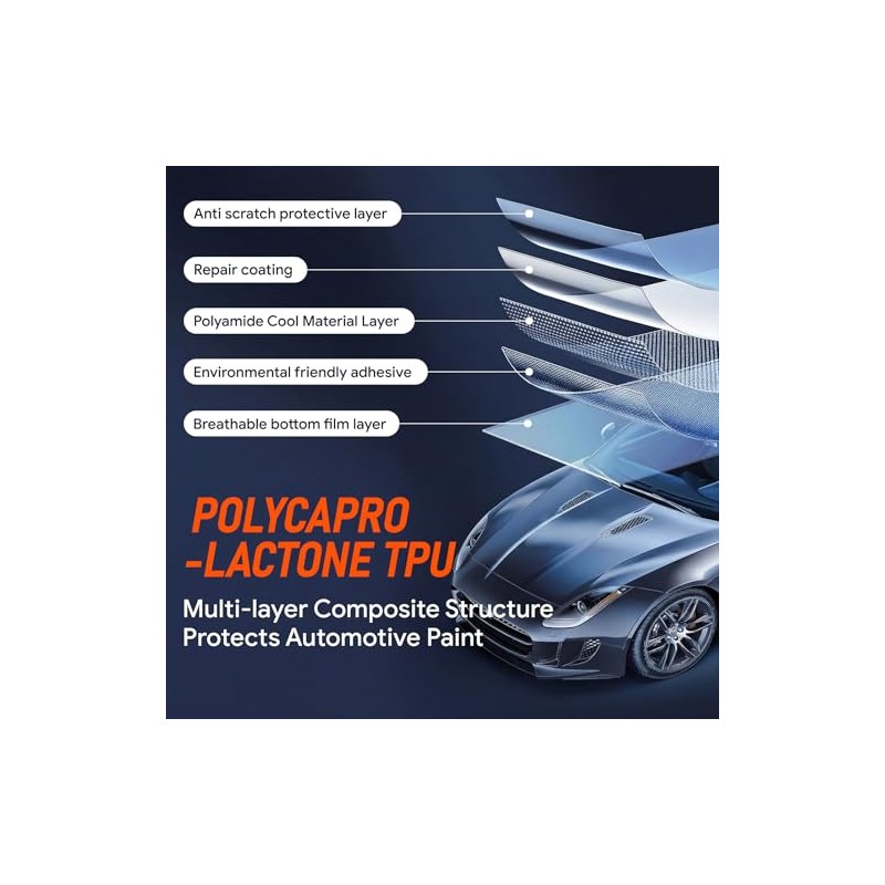 Hydrophobic Clear Paint Protection Film - Self Healing Car Wrap