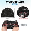Abeillo 3PCS Crochet Hair Net, Soft Hair Net for Silk
