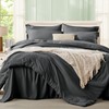 Anluoer Dark Grey Twin Comforter Set 5 Pieces, Bed in