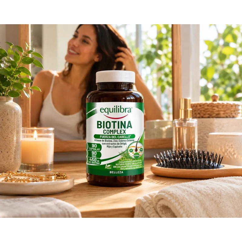 Biotina Complex Equilibra 90 Cáps Fuerza Cabello Anticaída