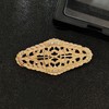 Elegant Gold - toned Oval Shaped Filigree Brooch with Crystal