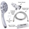 6 Function Handheld Shower Head Kit - High Pressure, Removable
