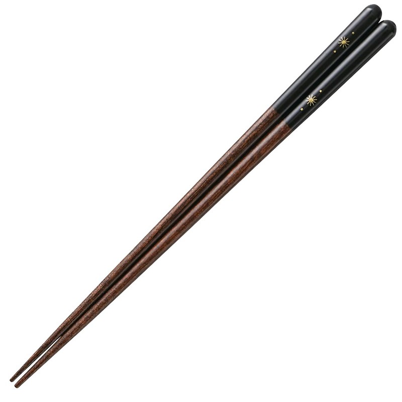Hanabiyori YMK100-842H Wooden Boxed Pair Chopsticks Set (Red, Black) Gift