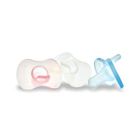 DOCURA - Chupones de Silicón para bebé Anticólico y Antirreflujo - Diseño Ergonómico, Suaves, Seguros y sin BPA - Set de 6 piezas en colores rosa, azul y transparente