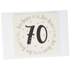 White Cotton Cards 70th Birthday Memories Photo Album (MTGA70T), of