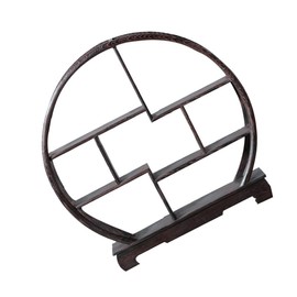 SUPVOX Chinese Wooden Display Stand Solid Wood Assemble Display Rack Rosewood Storage Shelf Crafts for Home Office Organizer (without Ornaments)