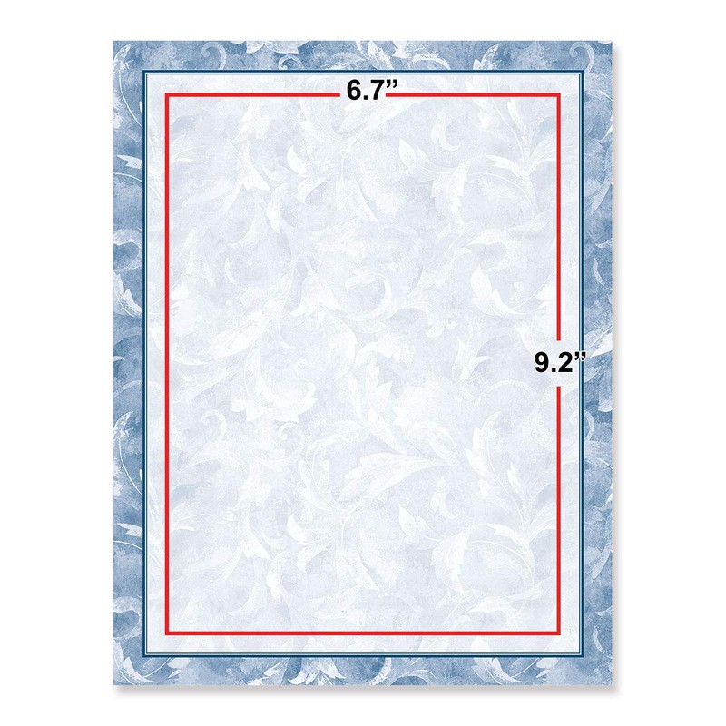 PaperDirect Blue Marble Charisma Border Papers, 100 Count