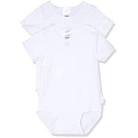 Bonds Baby Wonderbodies Short Sleeve Bodysuit - 2 Pack, White (2 Pack), 0 (6-12 Months)