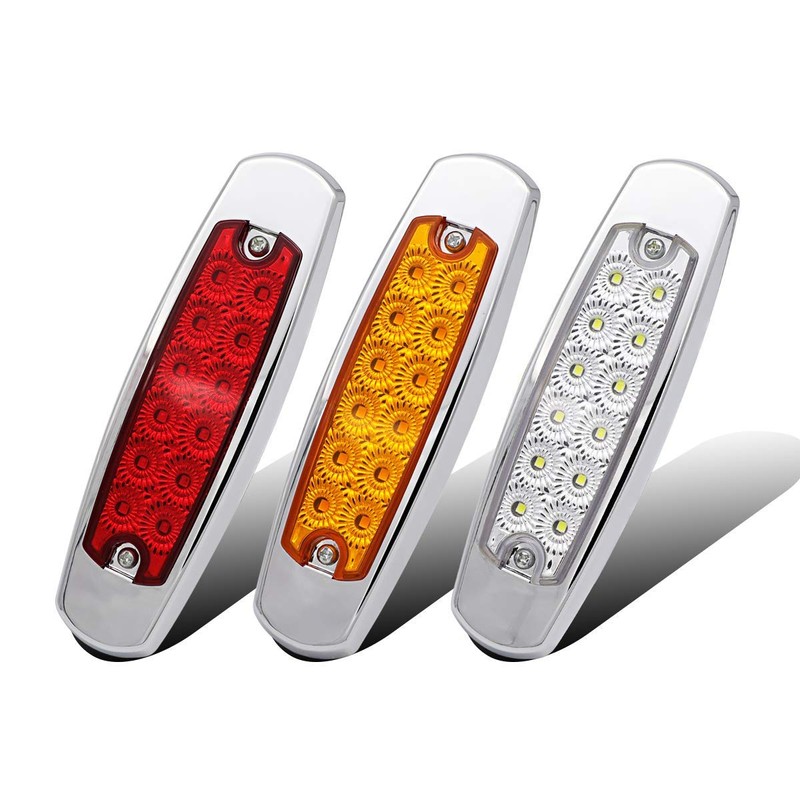 30 Pcs Ledvillage 12V DC 6.4 Inch 10 Amber 10