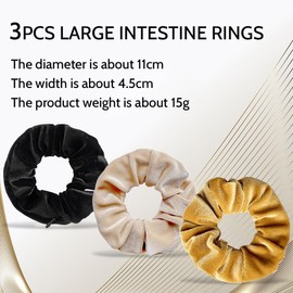 Pack of 3 Women's Velvet Scrunchies with Zip Pocket, Girls Elastic Cable Elastics, Scrunchies Hair Scrunchies with Hidden Zip Pocket, Hair Bands for Girls and Women