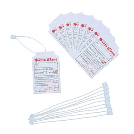 10 x Santa Claus Christmas Present Name Tags. High quality card stock Good List Present Xmas tags for your boy or girl.