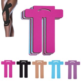 Gosknor 15pcs Precut Kinesiology Tape for Knees, Waterproof Breathable Elastic Athletic Muscle Tape Strips Cotton Knee Support Stickers for Sports & Long-Lasting Stability (Assorted Colors)