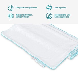 SleepCOOL. Cushion Cover with Cooling Effect 40 x 80 cm Cool Ster - Less Sweating Better Sleep Breathable Cushion Cover